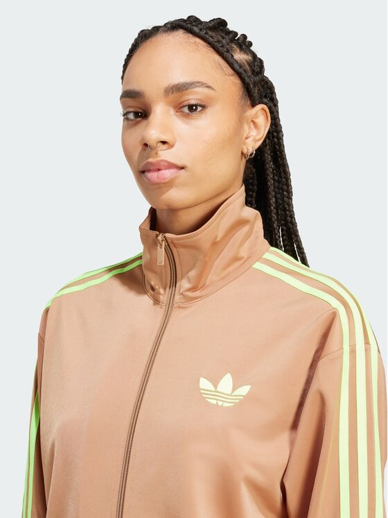 adidas adidas Bluza Adicolor Classic Firebird Loose Brązowy Loose Fit
