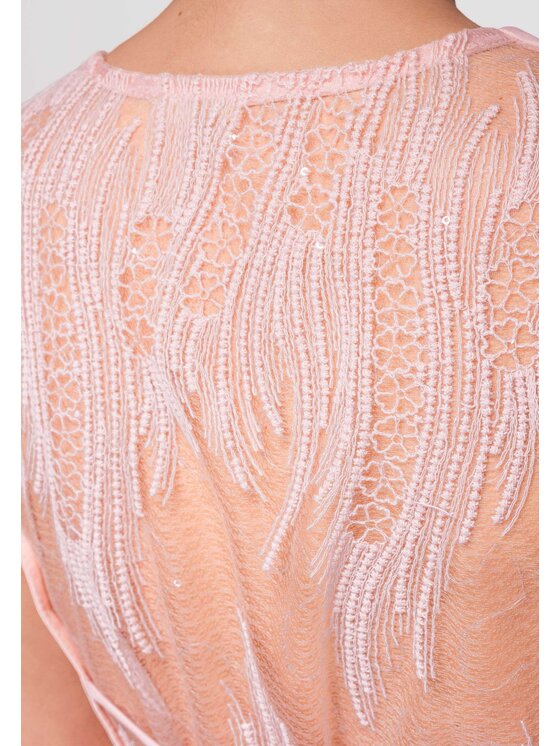 Ombre Ombre Kamizelka OW-VE-E0002 Różowy Slim Fit