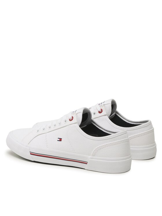 Tommy Hilfiger Tommy Hilfiger Tenniskingad Core Corporate Vulc Canvas FM0FM04560 Valge