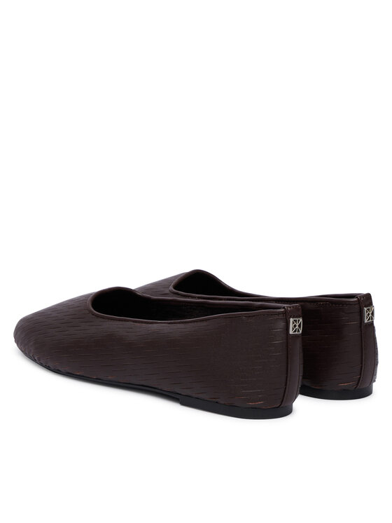 Calvin Klein Calvin Klein Baleriinad Oblique Ballerina Cut Lth HW0HW03033 Bordoopunane
