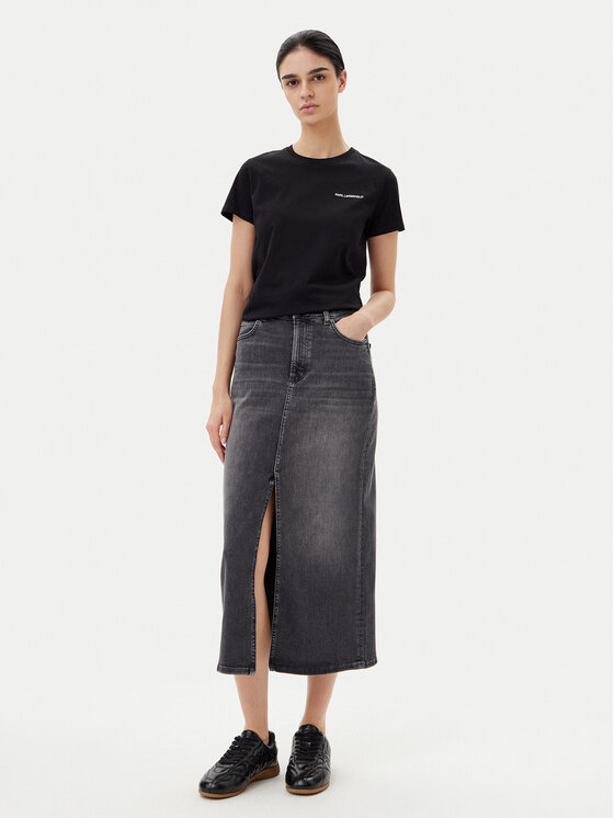 KARL LAGERFELD KARL LAGERFELD T-Shirt A2W17097 Czarny Regular Fit
