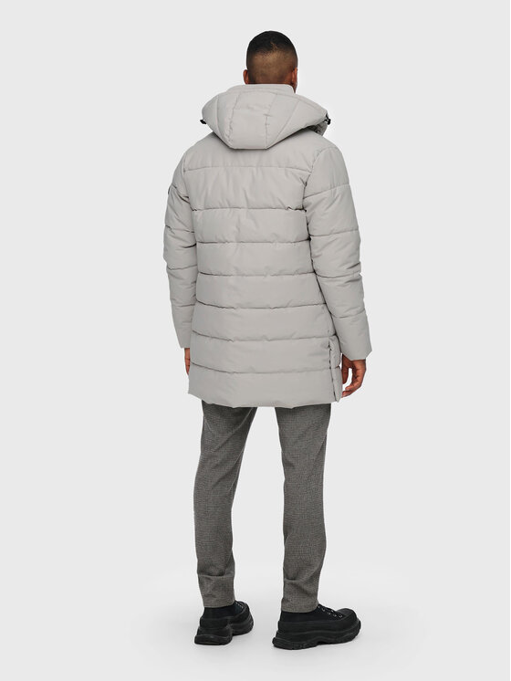 Only & Sons Only & Sons Зимова куртка Carl Long 22020156 Сірий Regular Fit
