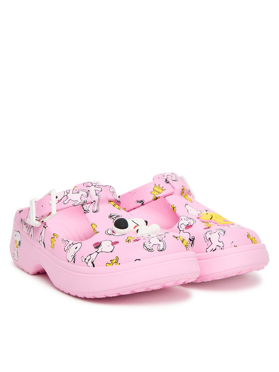 Crocs Crocs Klapki Peanuts Mary Jane Clog 211130 Różowy
