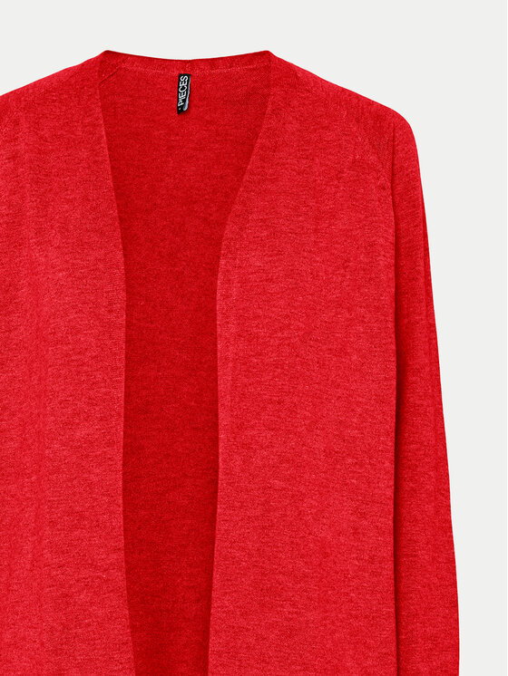 Pieces Pieces Kardigāns Natalie 17156644 Sarkans Loose Fit