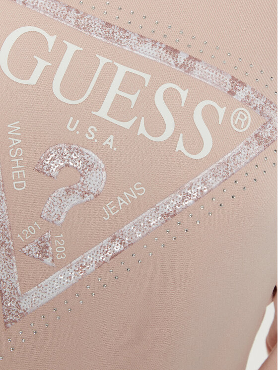 Guess Guess Світшот W5RQ09 K8802 Рожевий Regular Fit