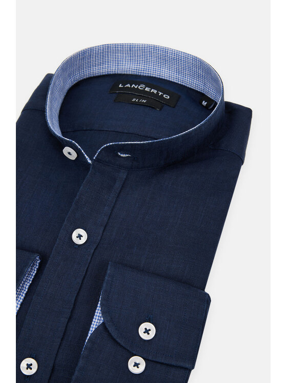 Lancerto Lancerto Koszula Julie KO073123000022 Granatowy Slim Fit