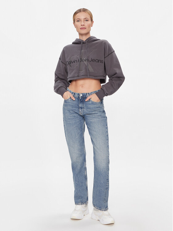 Calvin Klein Jeans Calvin Klein Jeans Jeans hlače Low Rise Straight J20J222437 Mornarsko modra Straight Fit