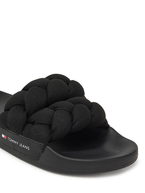Tommy Jeans Tommy Jeans Şlapi Tjw Braided Slide EN0EN02764 Negru