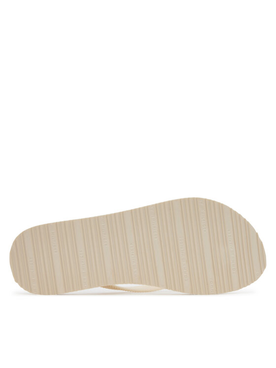 Tommy Hilfiger Tommy Hilfiger Žabky Hilfiger Strap Beach Sandal FW0FW08736 Écru
