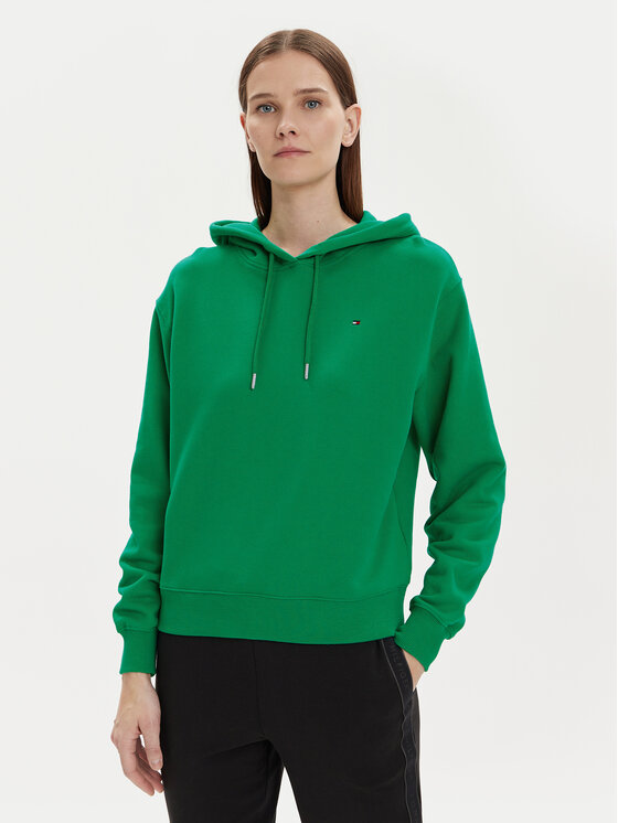 Tommy Hilfiger Mikina Flag WW0WW41245 Zelená Relaxed Fit
