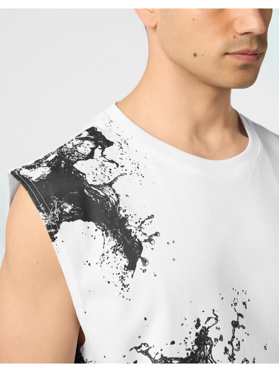Plein Sport Plein Sport Tank top 28361 Biały Regular Fit
