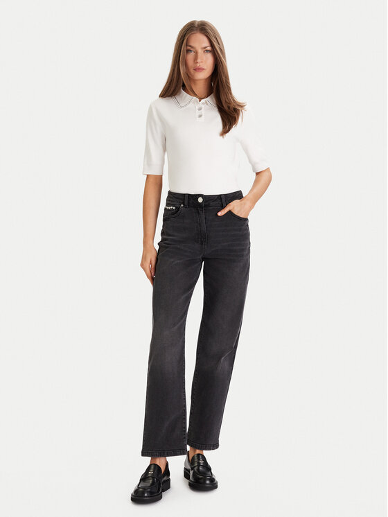 Morgan Morgan Džinsai 252-PNICE Juoda Wide Leg