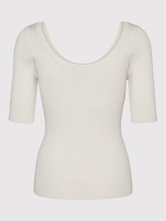 Vero Moda Vero Moda Bluzka Estela 10268128 Écru Slim Fit