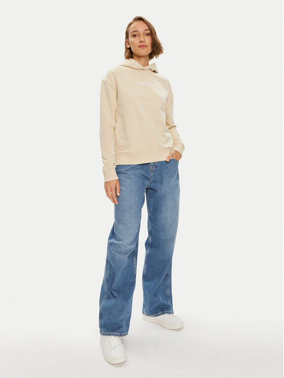 Calvin Klein Calvin Klein Μπλούζα Hero Logo K20K205449 Μπεζ Regular Fit