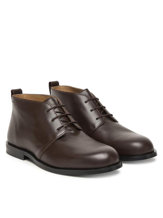 Calvin Klein Calvin Klein Kotníková obuv Ess Rubber Desert Boot Lth HM0HM01979 Hnědá
