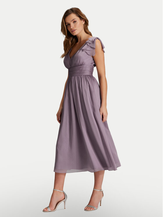 Swing Swing Koktejlové šaty 5AH13800 Fialová Regular Fit