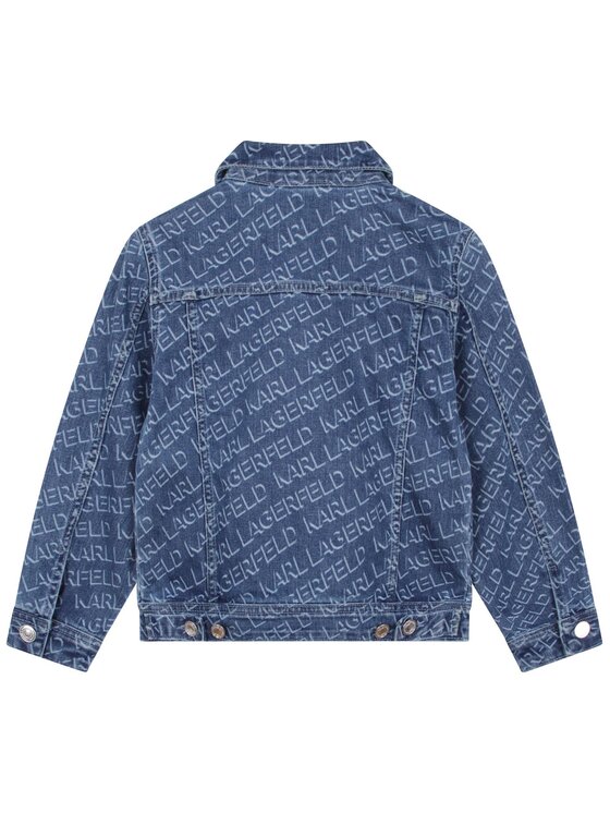 Karl Lagerfeld Kids Karl Lagerfeld Kids Kurtka jeansowa Z26101 S Granatowy Regular Fit