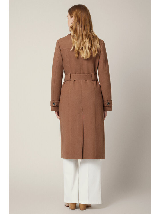 Lancerto Lancerto Płaszcz Mistelle PC073225000010 Brązowy Regular Fit
