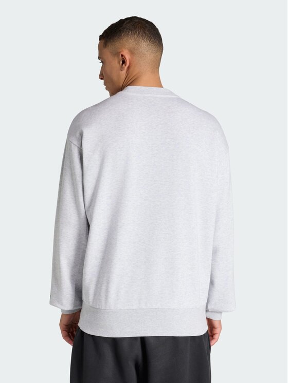 adidas adidas Bluza Real Madrid Heritage Crew Szary Regular Fit