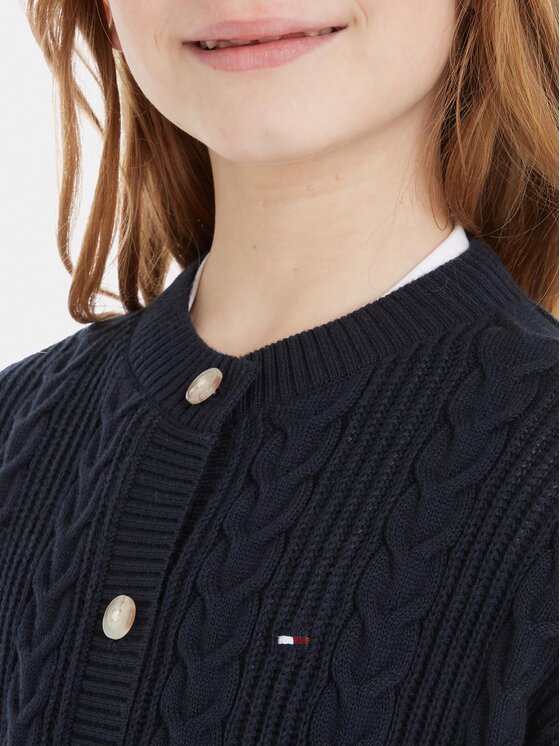 Tommy Hilfiger Tommy Hilfiger Kardigán KG0KG07628 Sötétkék Regular Fit