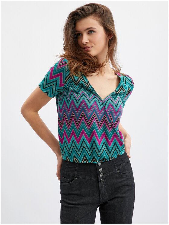 Orsay Orsay T-Shirt 167011317000__L Różowy Regular Fit