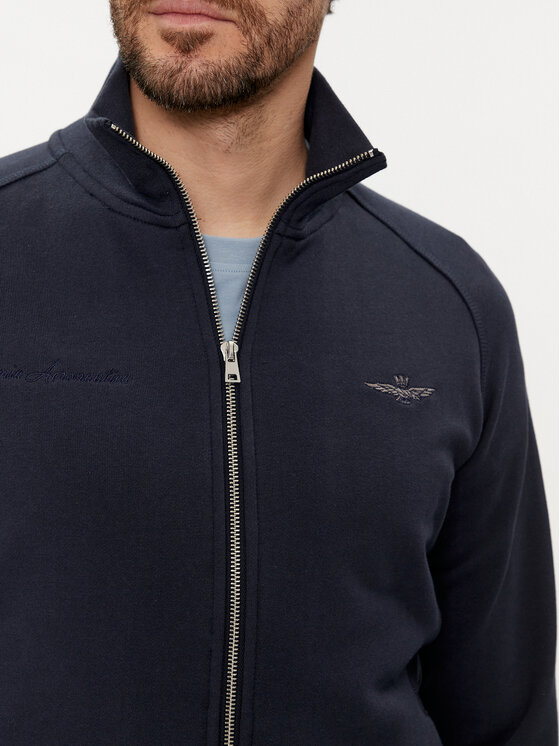 Aeronautica Militare Aeronautica Militare Džemperis ar kapuci 241FE1860F537 Tumši zils Regular Fit