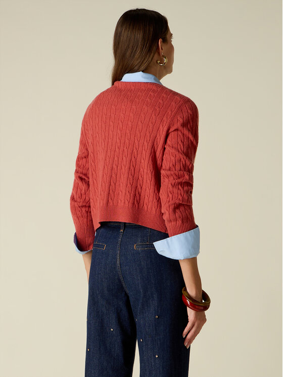 Oltre Oltre Maglione M334J005588N016 Arancione Regular Fit