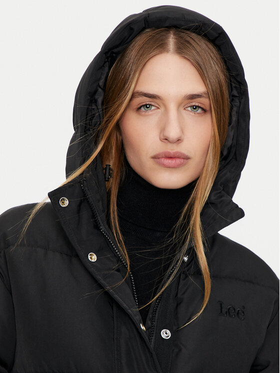 Lee Lee Pehelykabát 112355161 Fekete Relaxed Fit