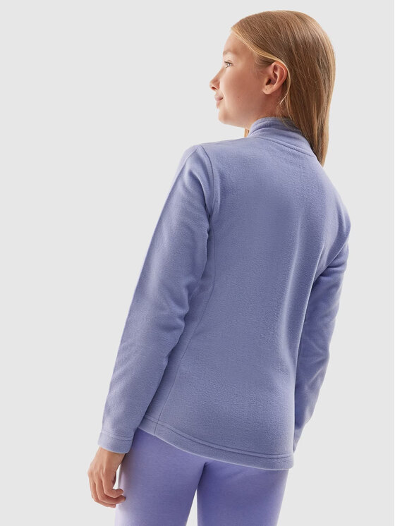 4F 4F Fleecová mikina 4FJAW23TFLEF110-32S Modrá Regular Fit