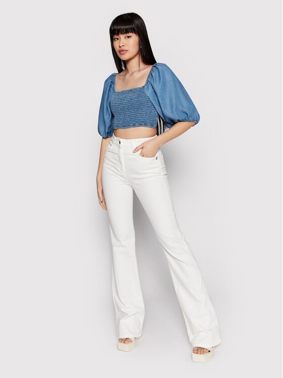 Patrizia Pepe Patrizia Pepe Bluzka 2C1344/D9A0-C910 Niebieski Slim Fit