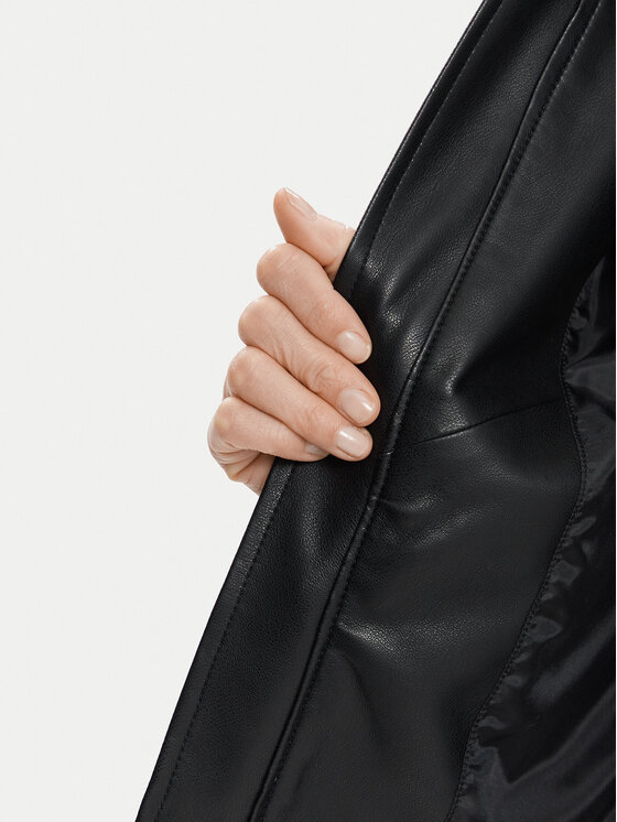 JJXX JJXX Bunda z imitácie kože Ava 12258376 Čierna Slim Fit