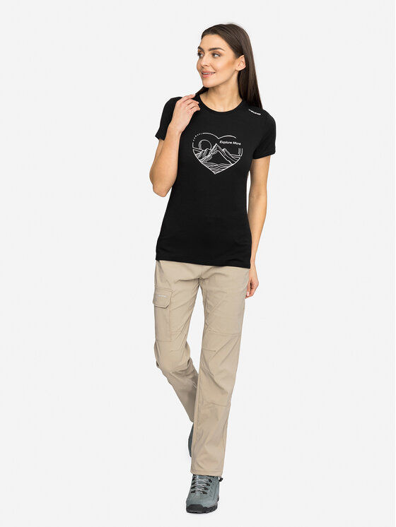 Viking Viking T-Shirt Lenta Bamboo Light Lady Czarny Regular Fit