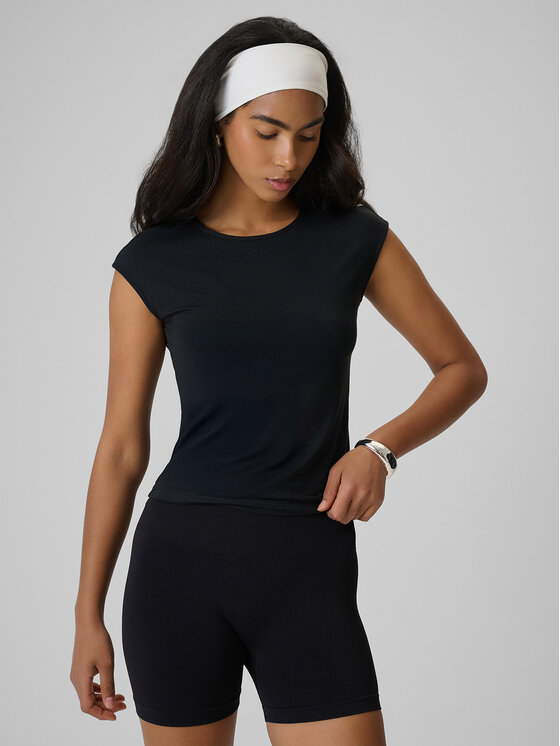 4F 4F Top ESSENTIAL 4 Czarny Slim Fit