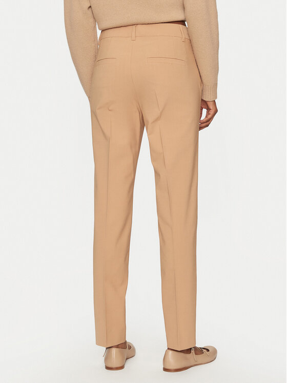 Marella Marella Spodnie materiałowe Gerona 2423136052 Brązowy Straight Fit