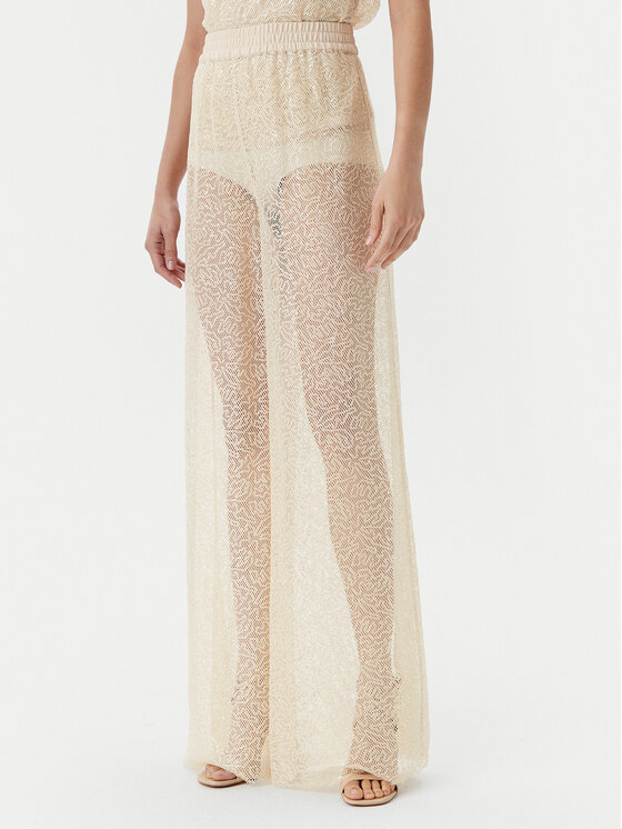 PINKO PINKO Pantaloni palazzo 105009 A2EX Bej Regular Fit