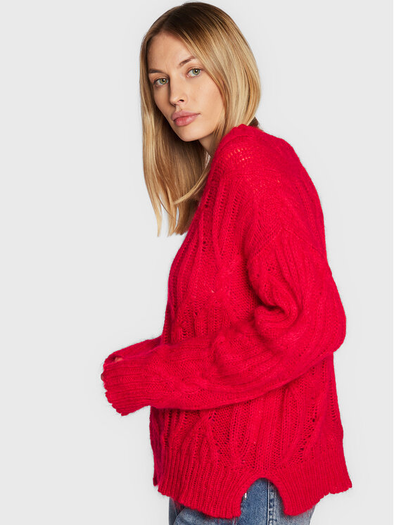 TWINSET TWINSET Sweter 222TT3340 Czerwony Relaxed Fit