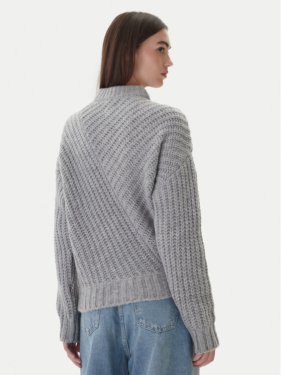 Mustang Mustang Sweter Erin 1016786 Szary Relaxed Fit