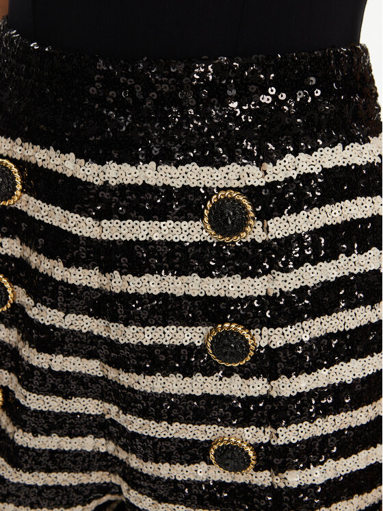 Balmain Balmain Pantaloncini di tessuto DF1PA265XJ31 Nero Regular Fit