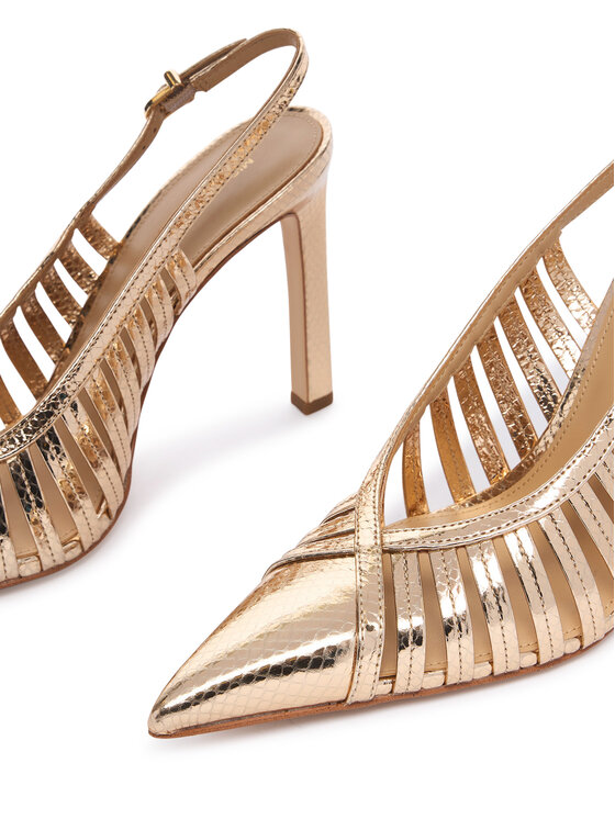 MICHAEL Michael Kors MICHAEL Michael Kors Pantofi cu toc subțire Adriana 40T6ADHP1M Auriu