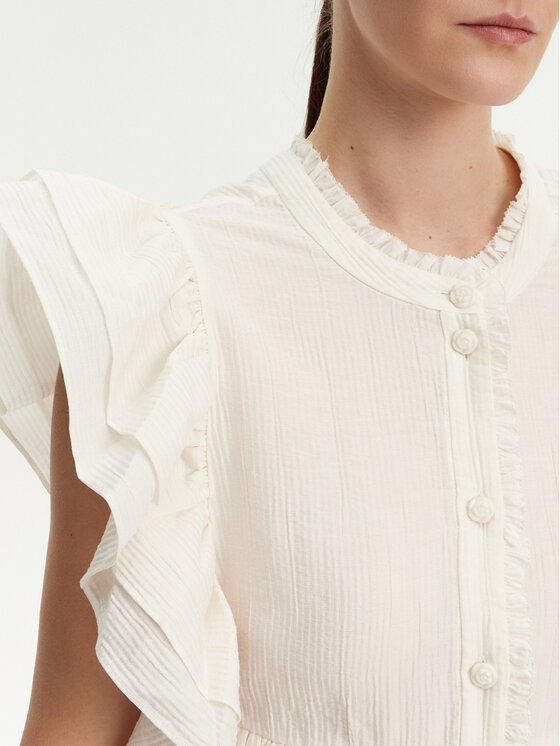Munthe Munthe Blúz Fulton 251104325132 Ekru Regular Fit