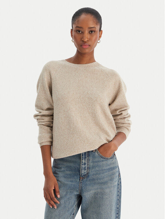 Vero Moda Vero Moda Pulover Doffy 10221006 Bej Regular Fit