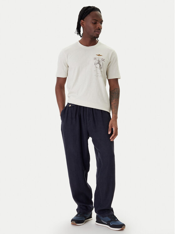 Aeronautica Militare Aeronautica Militare Pantaloni di tessuto 261PA1712UCT04293 Blu scuro Comfort Fit