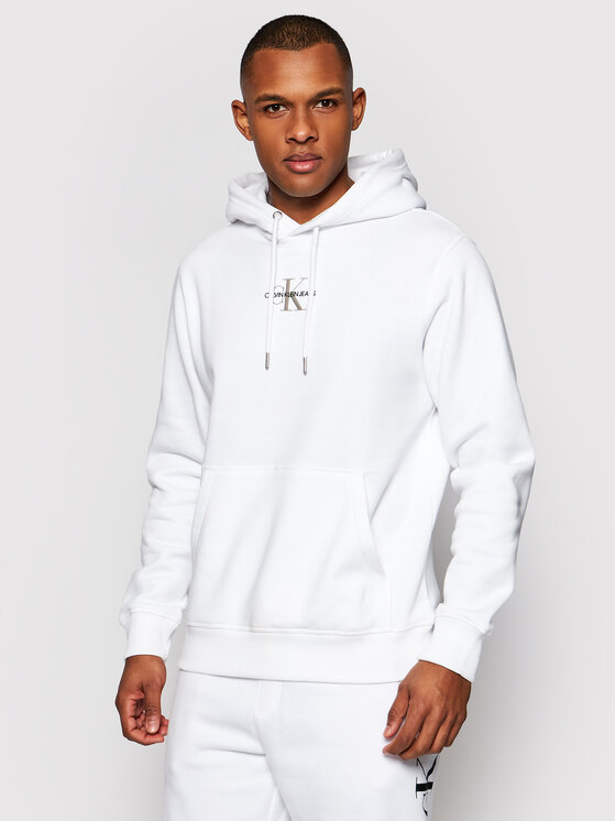 Calvin Klein Jeans Felpa J30J317049 Bianco Regular Fit • Modivo.it