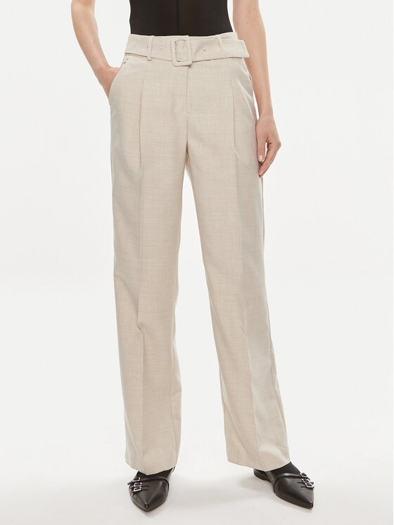 Vero Moda Pantaloni di tessuto Nancy 10304626 Beige Straight Fit, taglia : 40_30