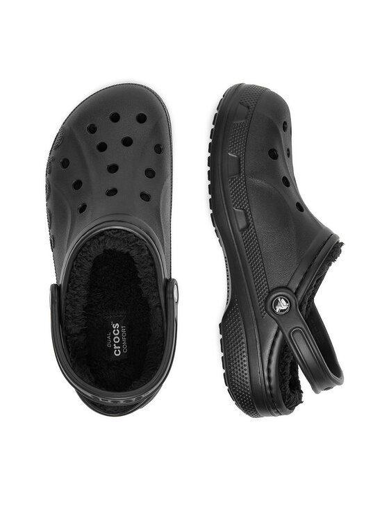 Crocs Crocs Natikači C-BAYA LINED CLOG 205969-060 Črna