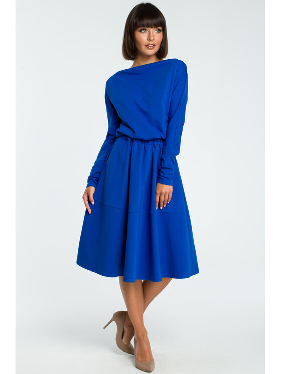 BeWear BeWear Každodenné šaty B087 Modrá Regular Fit