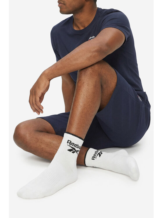 Reebok Șosete lungi R0362-SS24 (3-pack) Alb