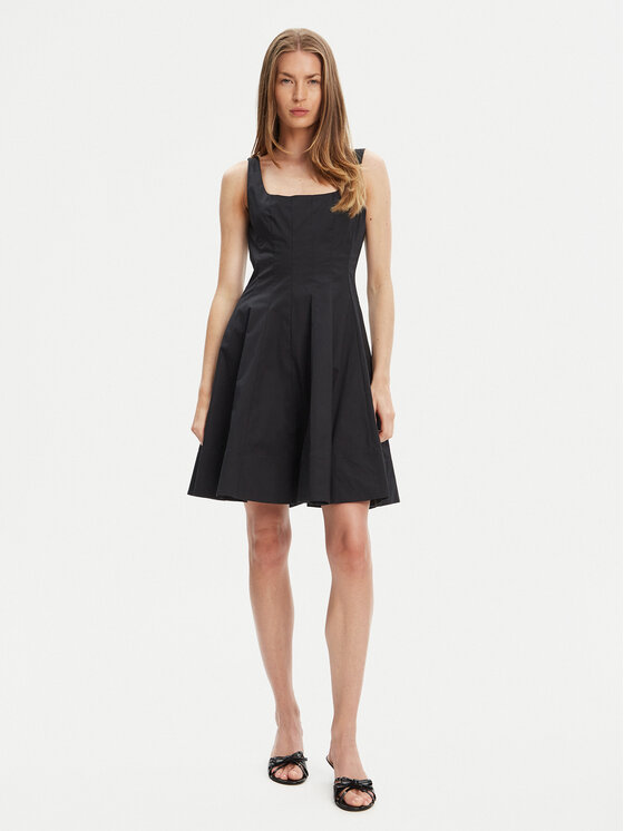 STAUD STAUD Vsakodnevna obleka Mini Wells 90-7502 Črna Slim Fit