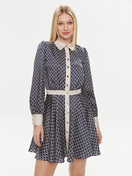 Marciano Guess Marciano Guess Košilové šaty Poly 4GGK13 9859Z Barevná Regular Fit
