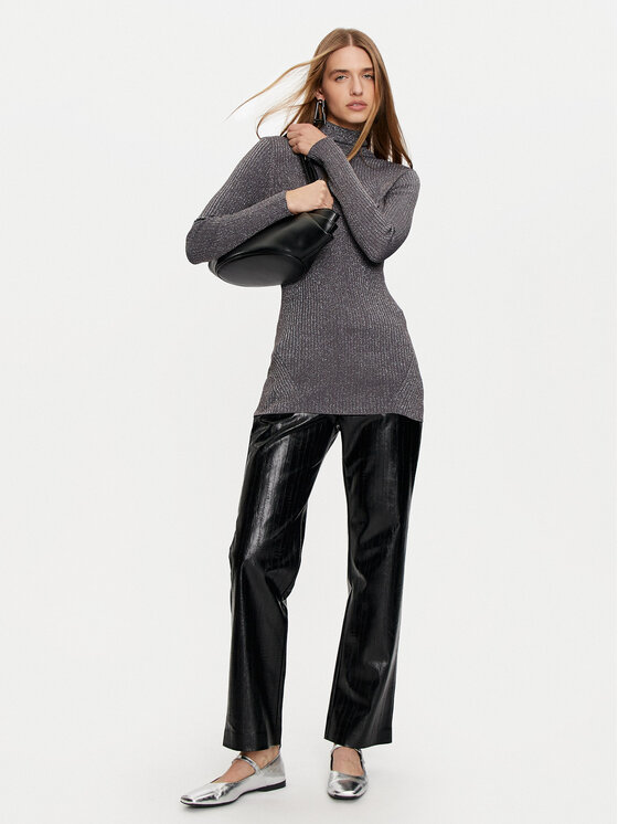 Gaudi Gaudi Džemper haljina 421FD53042 Siva Slim Fit